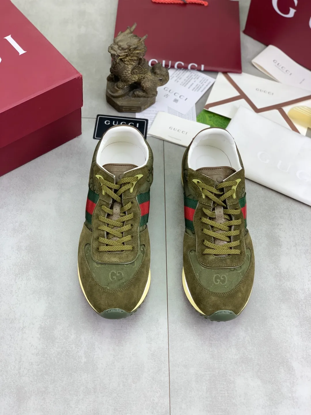 Men's shoes 💰P640 New Gucci Gucci Top version Latest catwalk style Re-Motion series Thick-soled casual sports shoes Original purchase and development ▪️Fabric: Original custom imported first-layer cowhide ▪️Sole: Original molded TPU material ▪️Sole thickness: 3.5CM ▪️Size: Men 39-45 Color: 8️⃣ colors available, boutique packaging